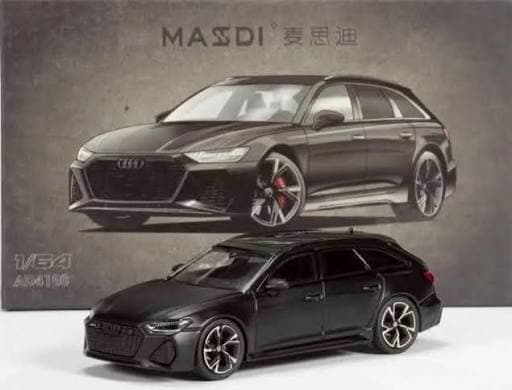 Massdi Audi RS 6 Avant - negro 1:64