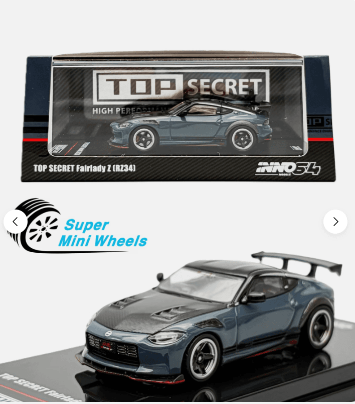 INNO64 1:64 Top Secret Fairlady Z RZ34 gris