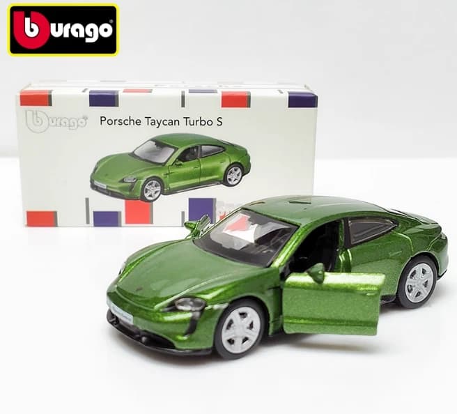 Bburago Porsche Taycan Turbo S – Verde